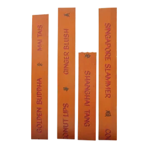 Mid 20th Century Mid-Century Tiki Bar Cocktail Sign - Set of 4