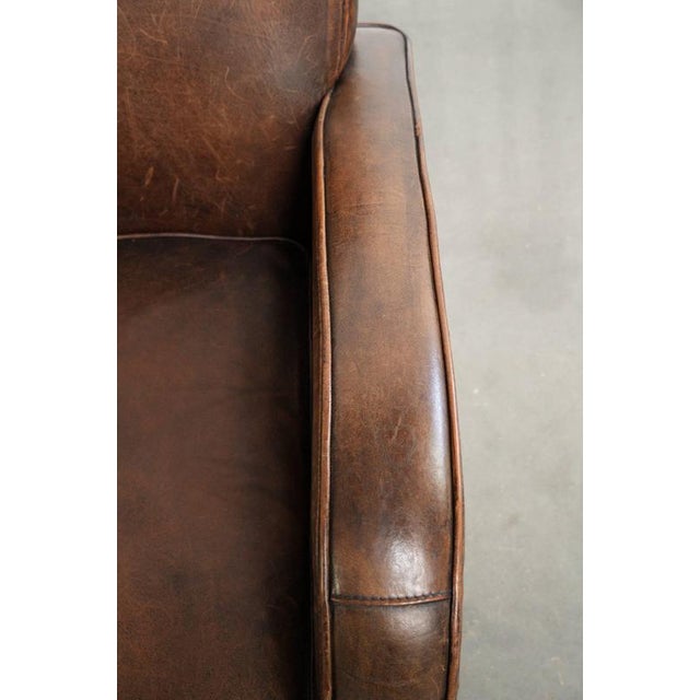 Brown Vintage Sheepskin Armchairs, Set of 2 For Sale - Image 8 of 18