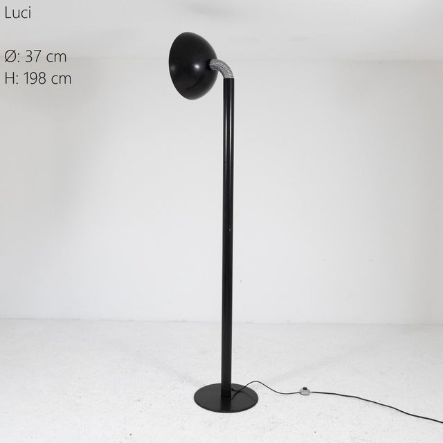 Metal Steerable and Extendable Luci Floor Lamp, 1980s For Sale - Image 7 of 10