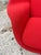 Metal Eero Saarinen for Knoll Red Boucle Womb Chair and Ottoman For Sale - Image 7 of 10