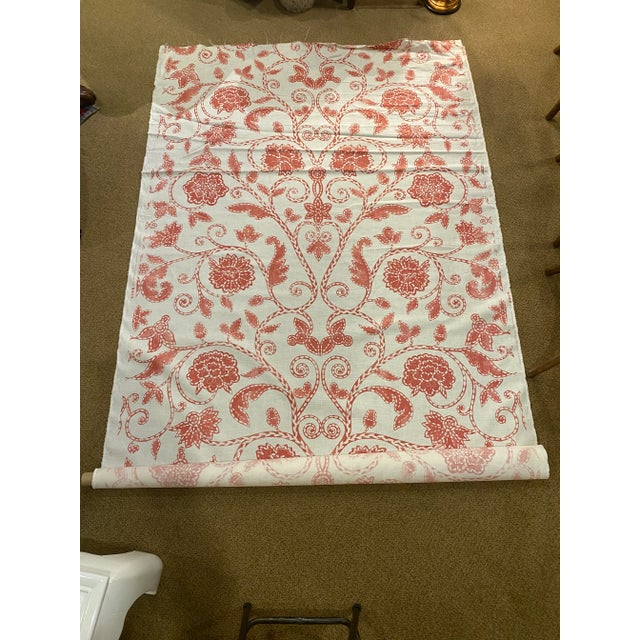 Osborne & Little's Nina Campbell Collection "Kylemore" large scale floral and vine fabric in coral. Lovely watercolor...