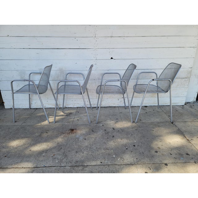 Vintage Aluminum Patio Table & 4 Chairs Chairish