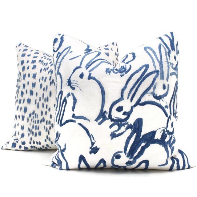 Lee Jofa Groundworks Hutch Blue Bunny Pillow Chairish