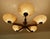 Large Art Deco Pendant Light in Wood and Glass, 1930s For Sale - Image 4 of 18
