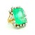 An extraordinary vintage statement ring from the 1960s, showcasing a magnificent Colombian emerald weighing approximately...