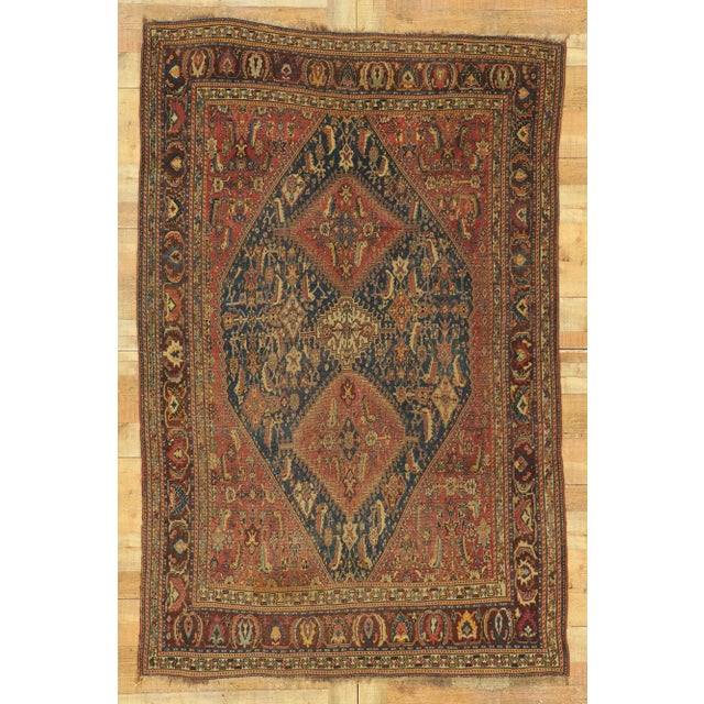 Antique Persian Qashqai Rug For Sale - Image 9 of 9