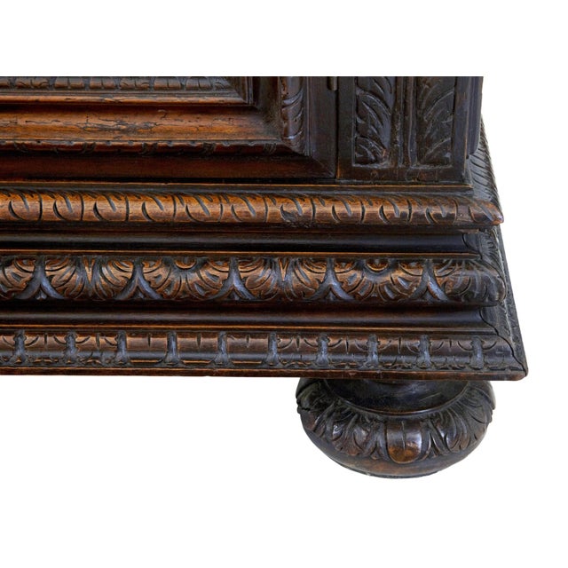 French Carved Walnut Cabinet, 1850s For Sale - Image 9 of 10