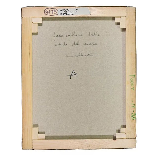 1970s Alberto Gallerati, Being Rocked by the Waves of the Sea, Oil on Canvas, 1970s For Sale - Image 5 of 8