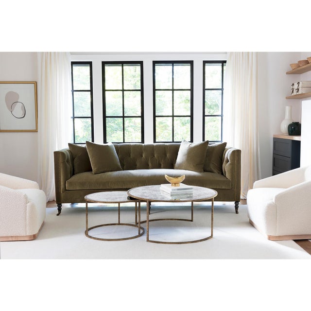 Your living space deserves something special. This cocktail table set is a gorgeous addition, with a hand-textured metal...