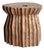 Sculptural Teak Wood Side Table Organic Fluted Form With Hand-Carved Texture For Sale
