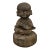 Oriental Gray Stone Little Lohon Monk Reading Book Statue For Sale