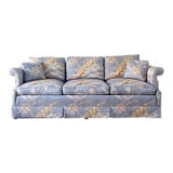 20th Century Southwood & Co Postmodern Pheasant Floral Sofa For Sale