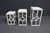 Set of 3 Distressed White Geometric Nesting Tables For Sale - Image 9 of 10