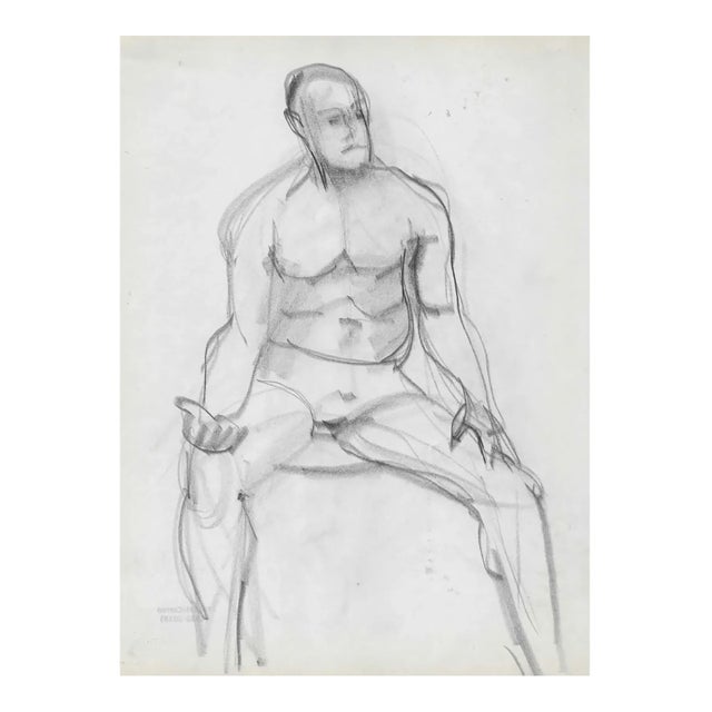 1950s Paul McCarron Muscular Male Drawing For Sale