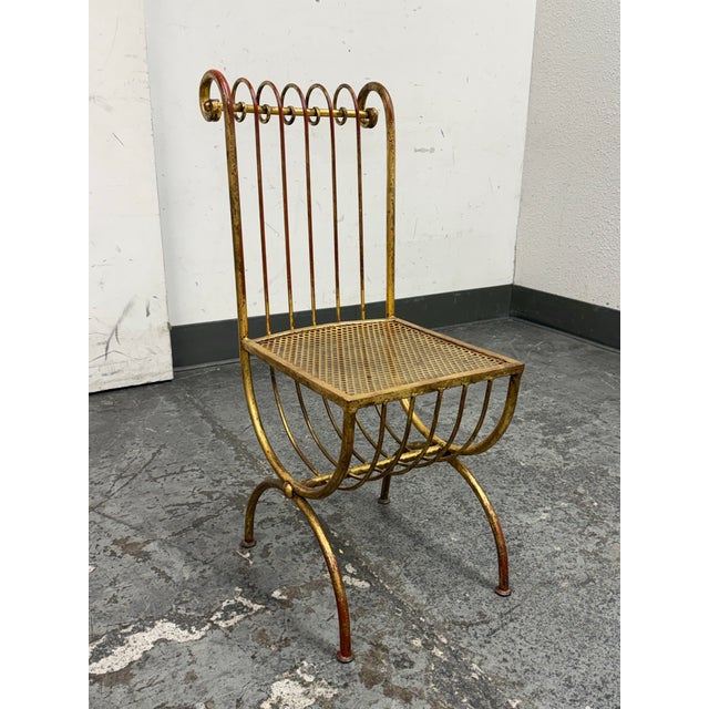 S. Salvadori Attributed Italian Gilt Metal Chair, Circa 1960's For Sale - Image 4 of 12