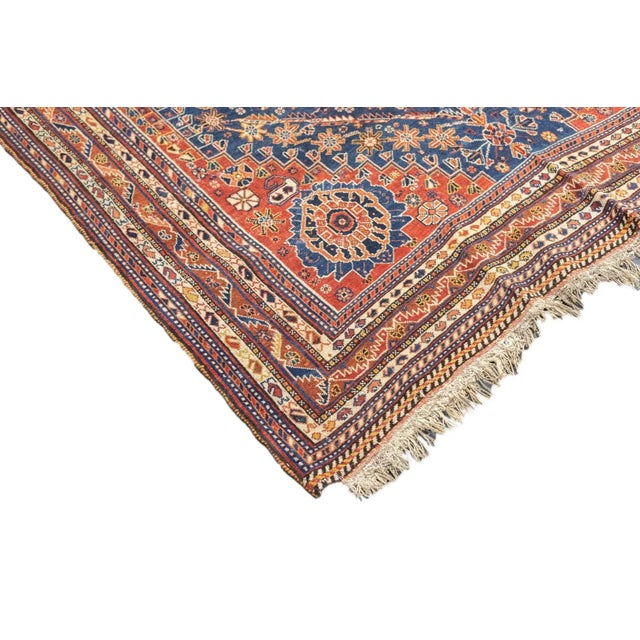 Textile Antique Qashqai Rug 5'4'' x 7'10'' For Sale - Image 7 of 12