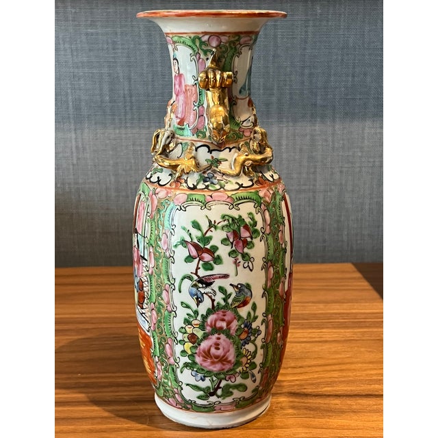 This stunning vase is in excellent condition. There is one small chip in the rim as pictured. We have a companion vase...