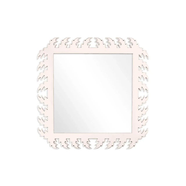 Contemporary Fleur Home Audubon Square Mirror in Frosted Petal, 33x33 For Sale - Image 3 of 3