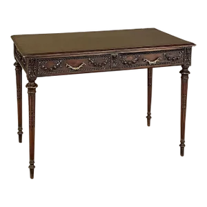 19th Century French Louis XVI Walnut Double-Faced Writing Table