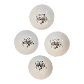 Rosenthal Porcelain Classic Rose Collection Basket Motif Small Serving Bowls Set of 4 For Sale