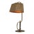 Rare Paavo Tynell 'S' Table Lamp 9202 in Full Brass & Rattan Shade For Sale