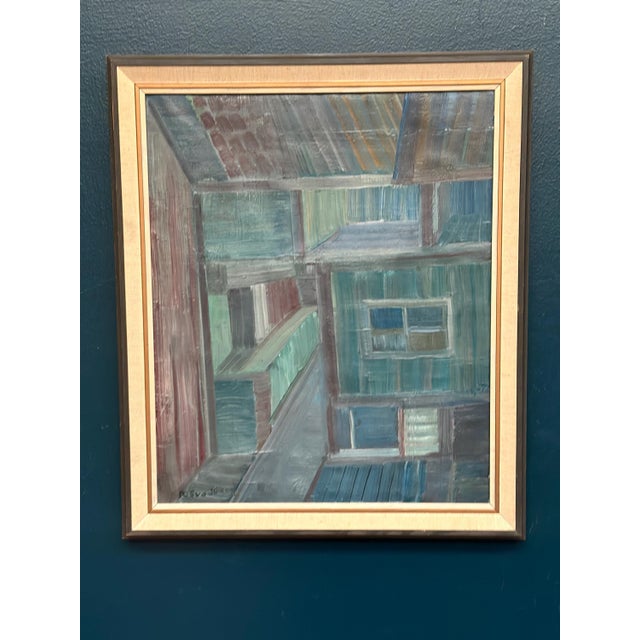 Mid-Century Modern Ragnar Svedberg, Landscape Composition, 1950s, Oil Painting on Panel, Framed For Sale - Image 3 of 18