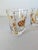 Mid Century Set of 4 Tumblers With Illustration in Gold For Sale - Image 4 of 6