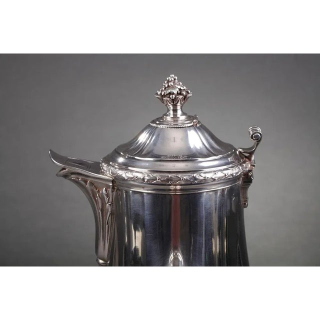 Gold French Silver Hot Chocolate Pot or Coffee Pot by Puiforcat For Sale - Image 8 of 18