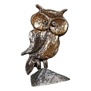 Lohé, The Owl, 1980s, Bronze For Sale