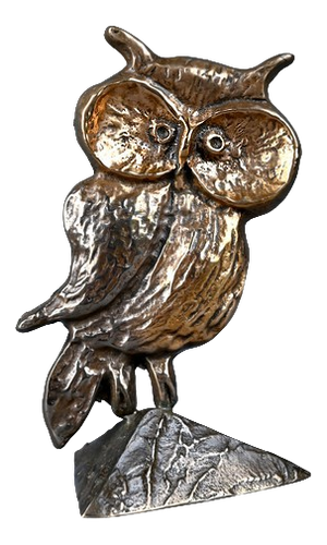 Lohé, The Owl, 1980s, Bronze