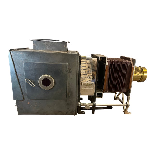 Antique 1800's c.t. Milligan Magic Lantern Projector & Wood Case Brass Lens For Sale