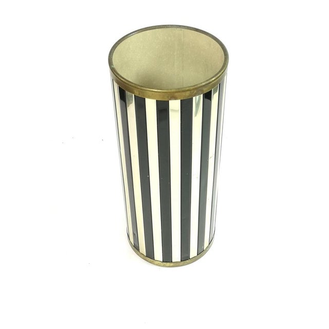 Black Mid-Century Black and Chrome Umbrella Stand by Siva Poggibonsi, Italy, 1950s For Sale - Image 8 of 17
