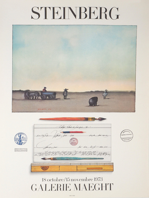 Galerie Maeght Expo 1973 Poster by Saul Steinberg