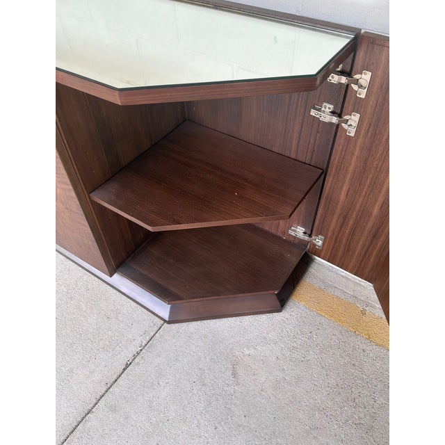 Brown Century Furniture Modern Mahogany Compositions Credenza For Sale - Image 8 of 9