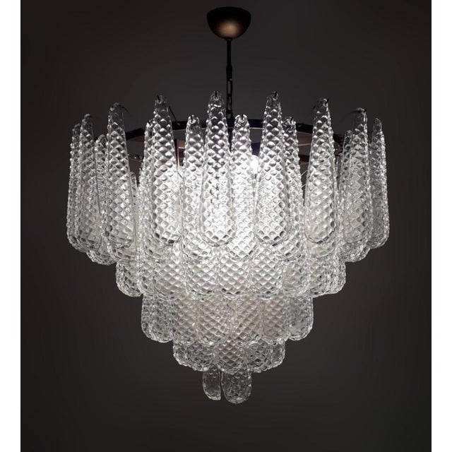 Not Yet Made - Made To Order 21st Century Murano Etched Tears Chandelier by Fabio LTD For Sale - Image 5 of 7