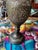 1970s 1970s Large Brass Hand Painted Design Vase For Sale - Image 5 of 10
