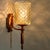 Textured Glass & Brass Wall Light, Germany, 1960s For Sale - Image 6 of 16