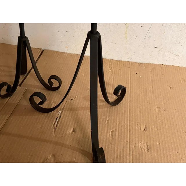 Gilt Iron Candleholders, France, 1970s, Set of 2 For Sale - Image 10 of 12