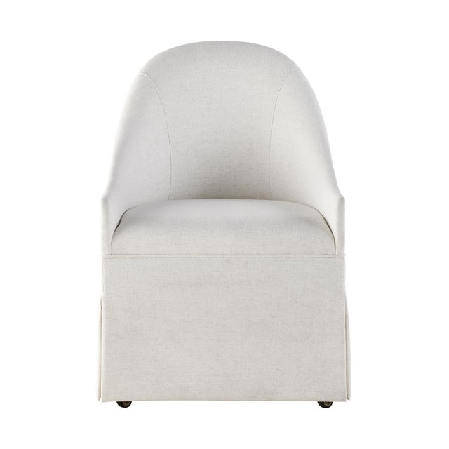 Modern Classic Skirted Dining Chair For Sale - Image 3 of 5