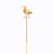 1990s Vintage 14k Gold & Ruby Figural Sand Piper Stickpin For Sale - Image 5 of 9