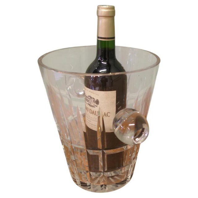 French Art Deco Hand-Cut Crystal Wine Cooler, 1930 For Sale - Image 6 of 6