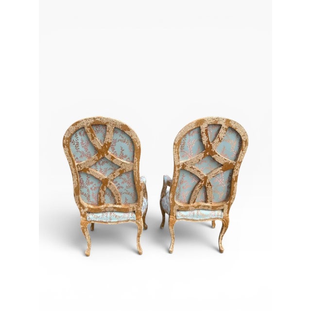 Custom Built French Country Chairs- a Pair For Sale In Miami - Image 6 of 14