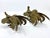 Vintage Brass Fighting Rooster Tablescape Statues- A Pair For Sale - Image 4 of 6