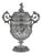 Antique Italian Silver Repoussé & Chased Covered Urn, 1870s For Sale