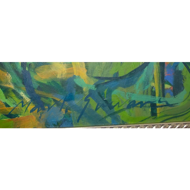 Abstract Expressionism Late 20th Century Marta Guevara – Apegado a La Tierra, Quieto – Oil on Canvas - Colombia - 34 X 59 For Sale - Image 3 of 4