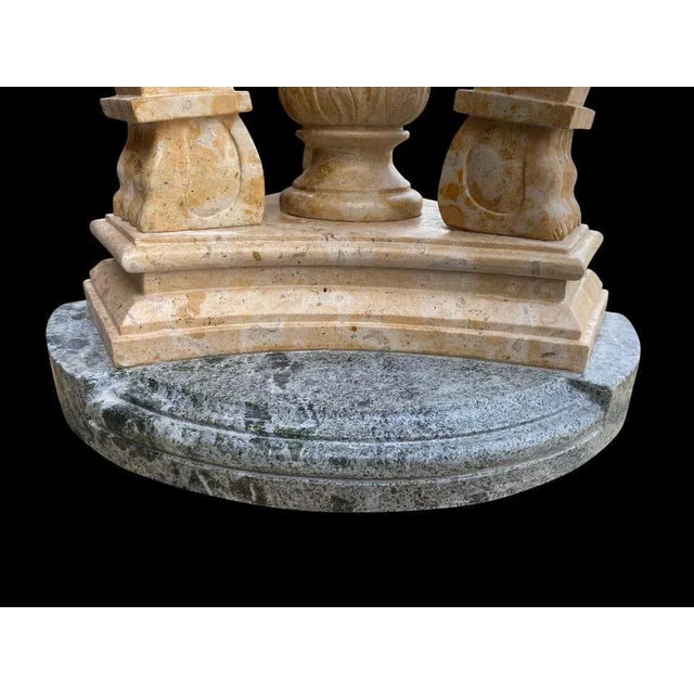 20th Century Two-Tone Marble Planter or Bird Bath For Sale - Image 9 of 15