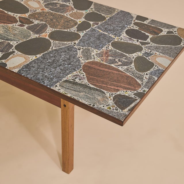 Norwegian Stone Top Coffee Table by Erling Viksjø for Conglo Designs, 1960s For Sale - Image 9 of 11
