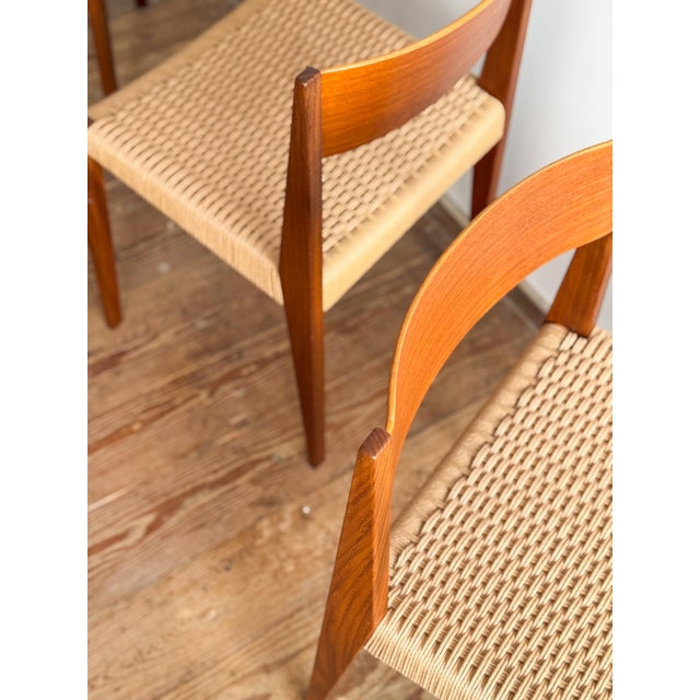 Pia Dining Room Chairs in Walnut with Wickerwork by Poul Cadovius, Set of 6 For Sale - Image 12 of 16