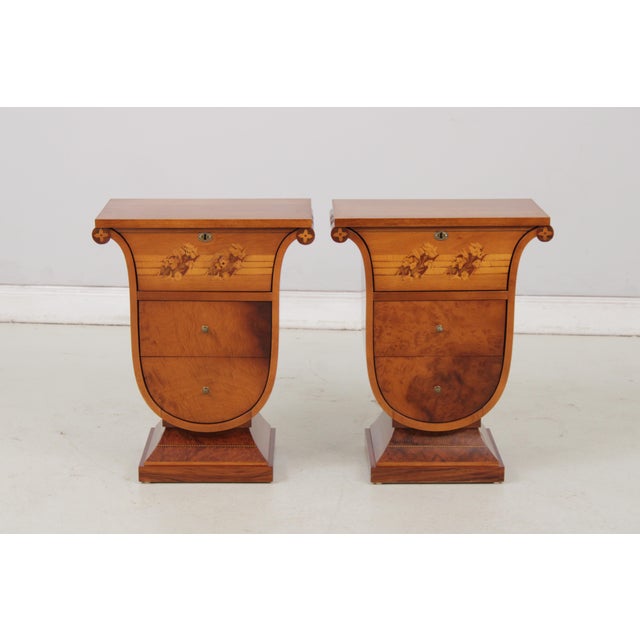 Age: Approx: 50 Years Old Details: Nice Inlay Work Throughout Gorgeous Warm Walnut Finish Attributed To Carpanelli...