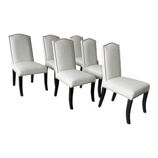 Sole Designs Allison Camelback Dining Side Chairs, Set of Six For Sale